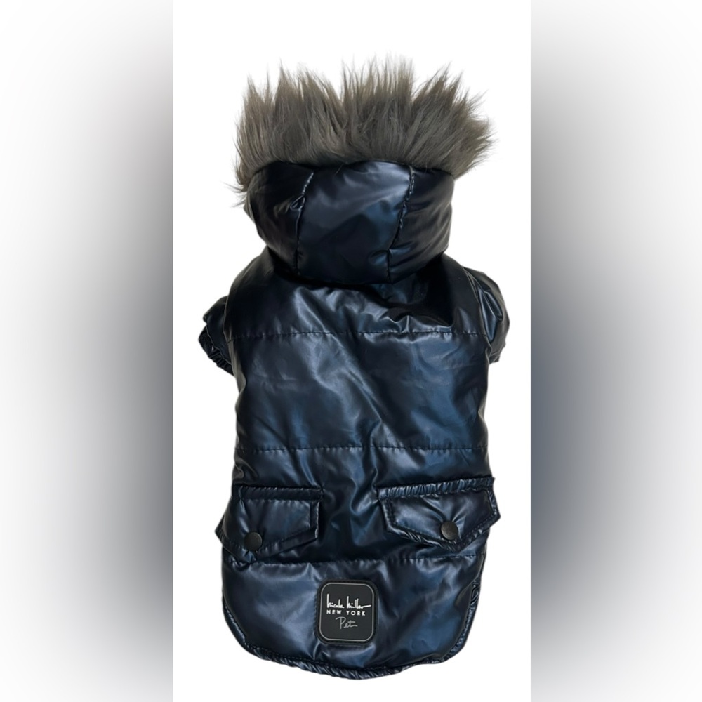 NWOT Nicole Miller Dog Puffer Jacket SZ XS